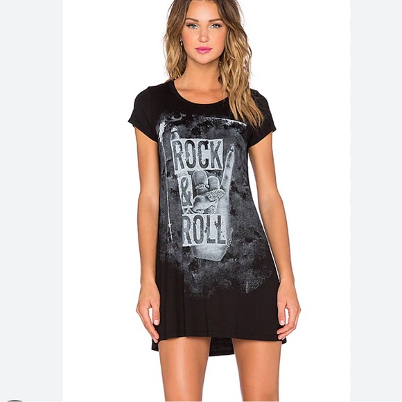Lauren Moshi Dresses & Skirts - Lana Rock and Roll Hand Tee Dress
